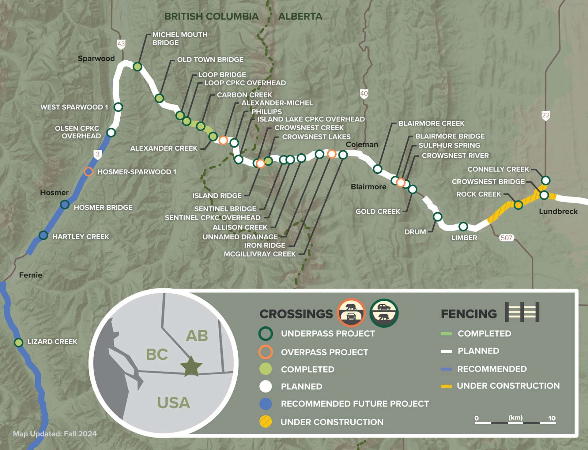 RTR PROJECT MAP – FALL 2024